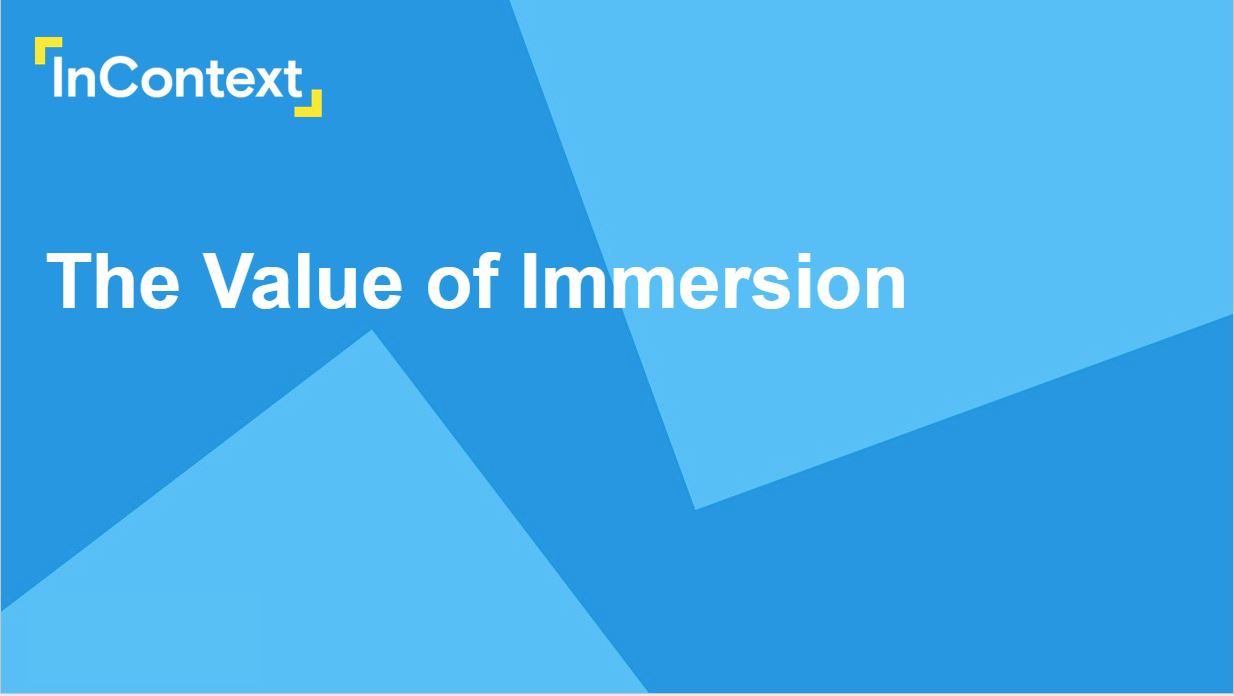 The Value of Immersion in Retail